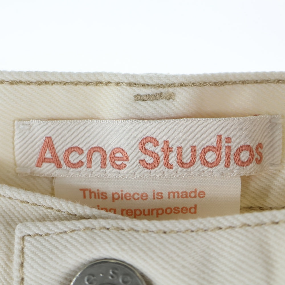 Acne Studios(アクネ ストゥディオズ) レディース フレア ベルボトム センターシーム デニム パンツ ホワイト