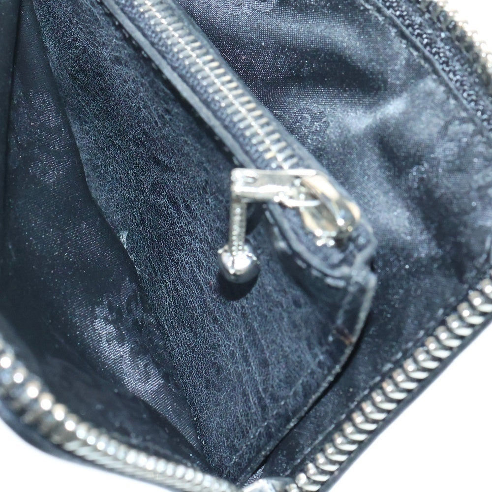 CHROME HEARTS(クロムハーツ) TINY ZIP タイニージップ クロスパッチ付き ダガージップ レザー コンパクトウォレット 財布 ブラック