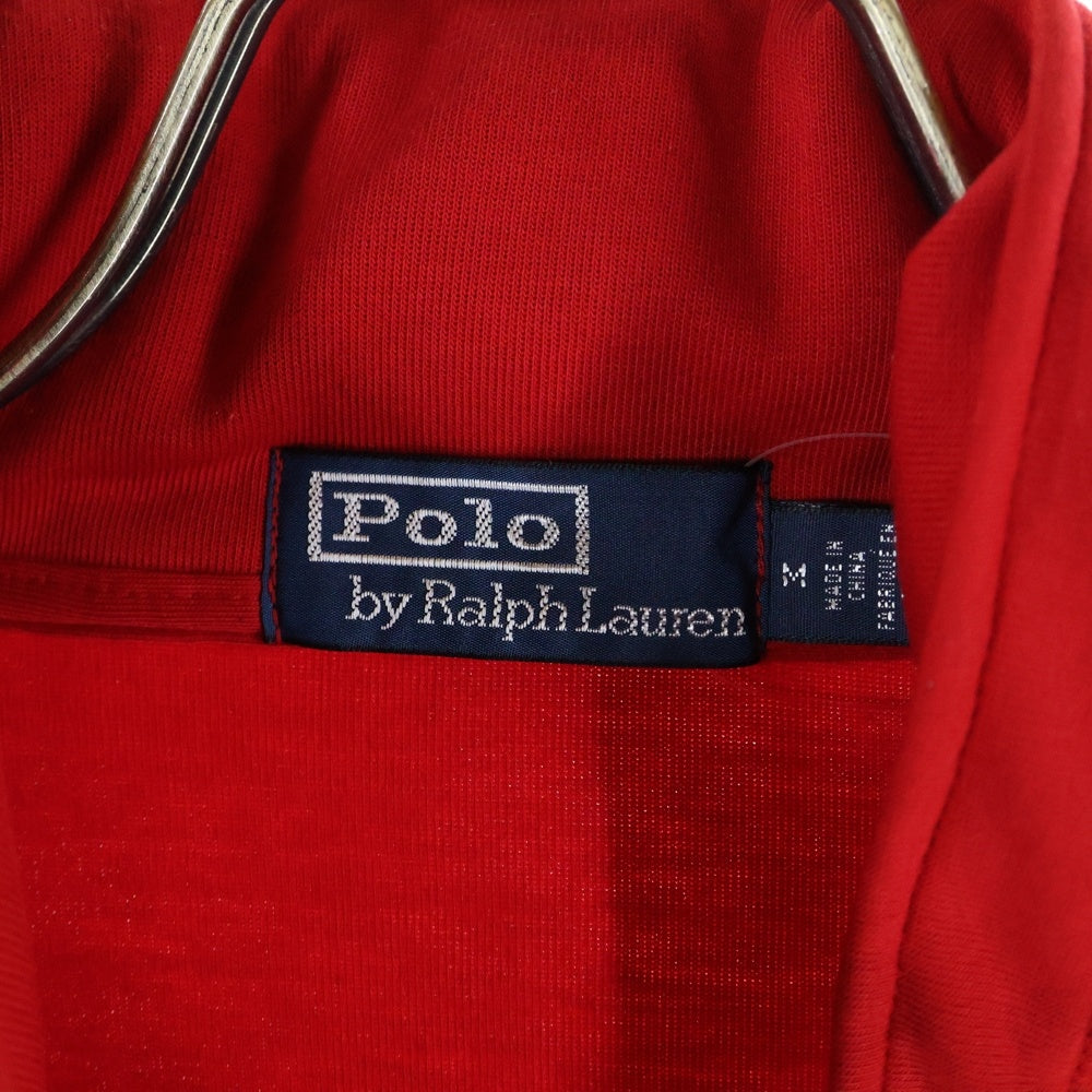 POLO RALPH LAUREN(ポロラルフローレン) 刺繍ロゴ ジップアップ ベスト レッド/ネイビー