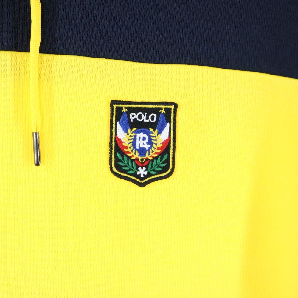 POLO RALPH LAUREN(ポロラルフローレン) 刺繍ロゴ プルオーバーパーカー ネイビー/イエロー