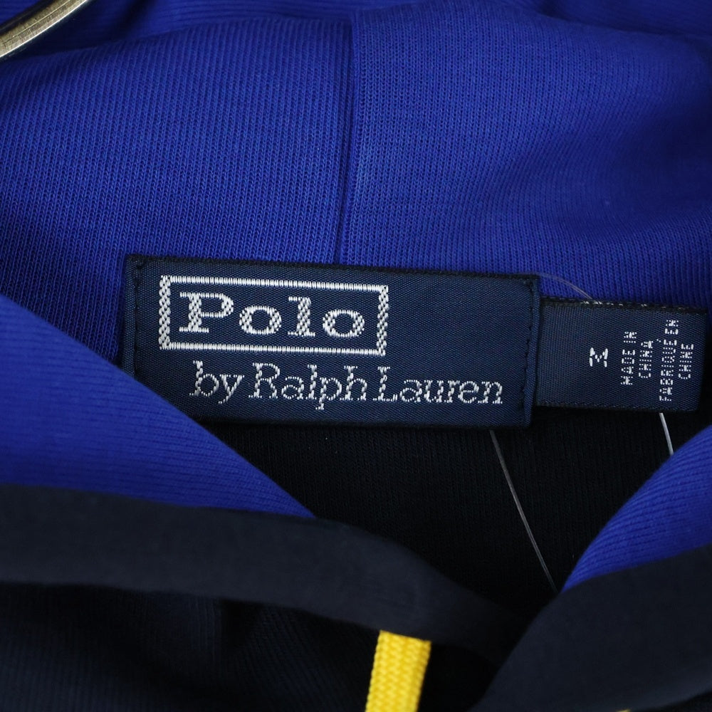 POLO RALPH LAUREN(ポロラルフローレン) 刺繍ロゴ プルオーバーパーカー ネイビー/イエロー