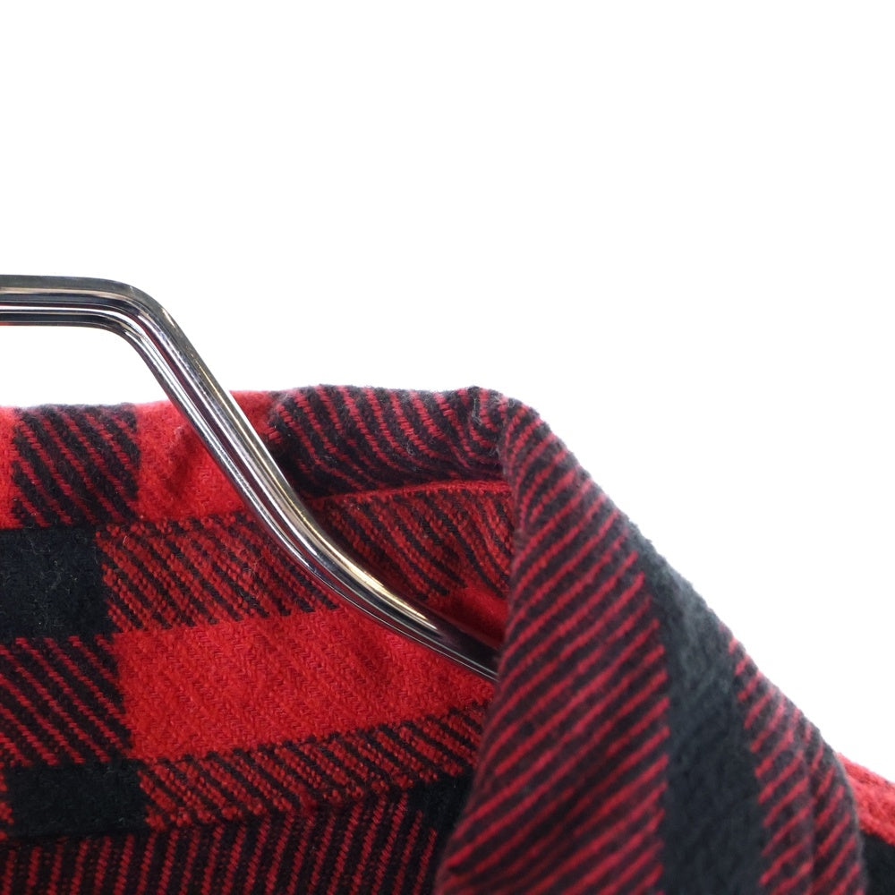 OFF-WHITE(オフホワイト) 19SS STENCIL FLANNEL SHIRT ステンシル フランネル 長袖シャツ レッド OMGA060R19C08015
