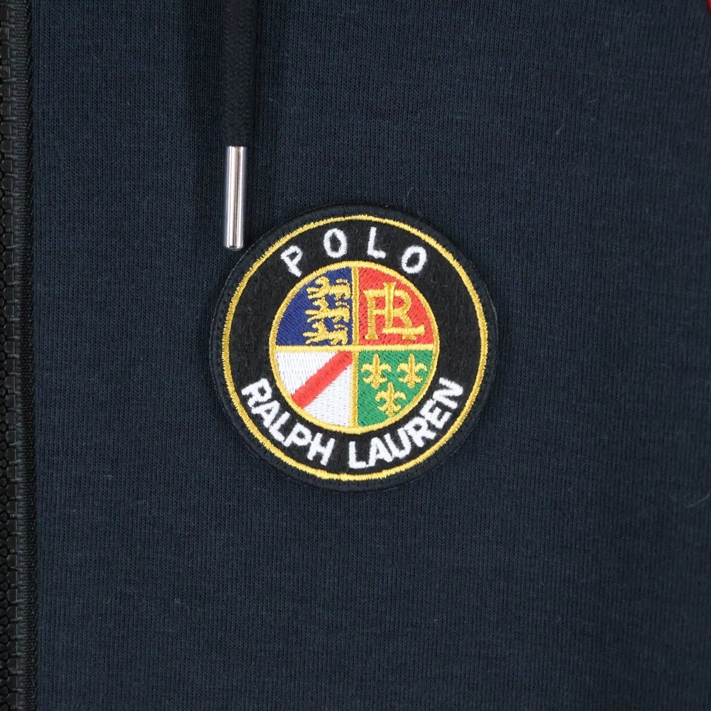 POLO RALPH LAUREN(ポロラルフローレン) 刺繍ロゴ ジップアップ ジャケット ネイビー/レッド