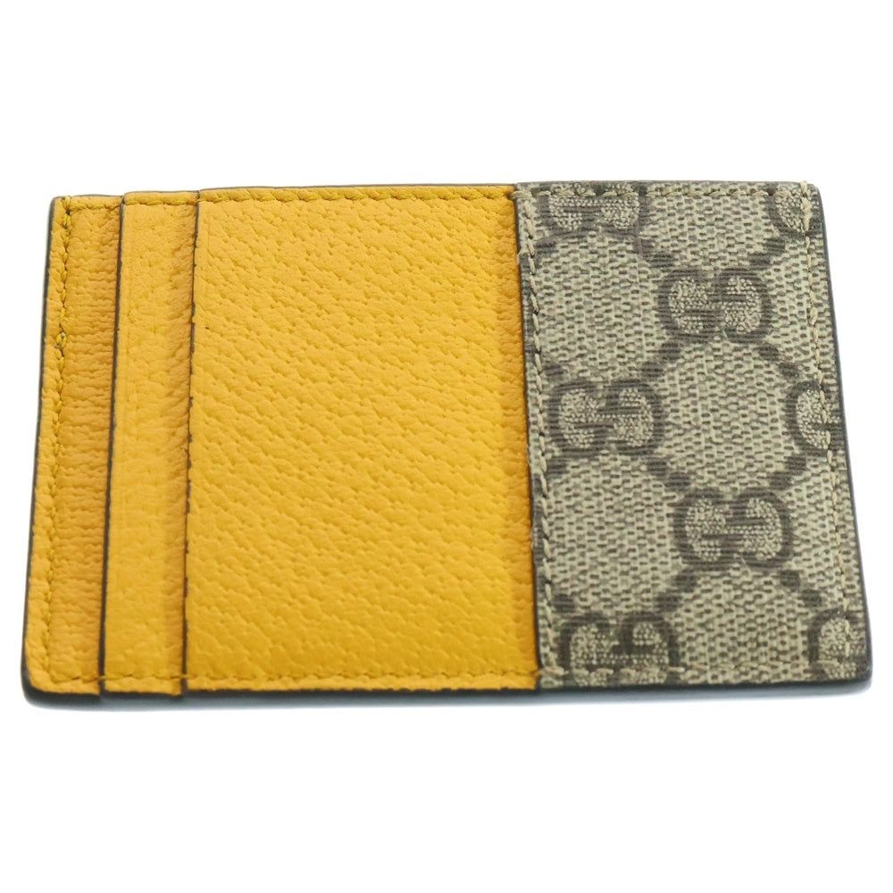 GUCCI(グッチ) タイガーヘッド GGスプリーム PVC カードケース ベージュ 597557