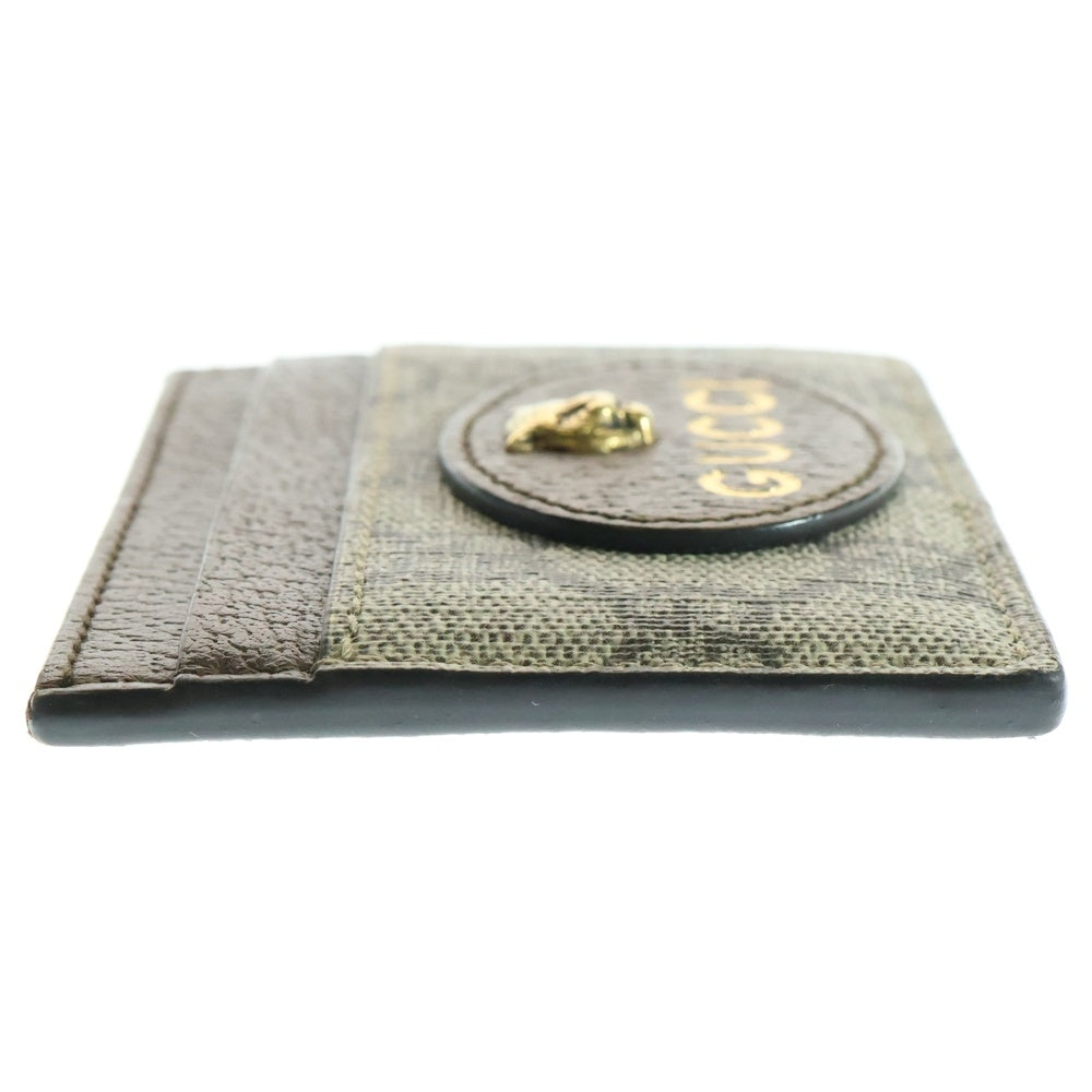 GUCCI(グッチ) タイガーヘッド GGスプリーム PVC カードケース ベージュ 597557