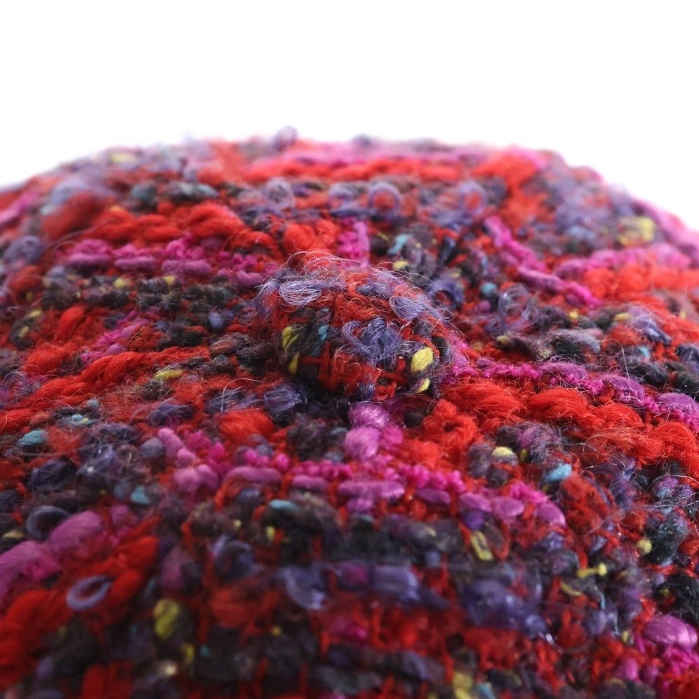 SAINT LAURENT PARIS(サンローランパリ) SLロゴ ツイード レディース ベースボールキャップ レッド 677545 3YI04