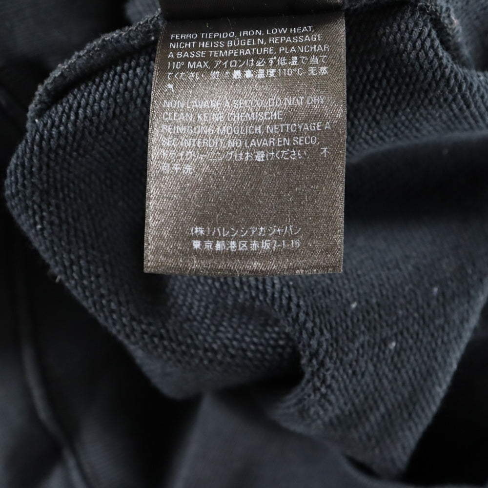 BALENCIAGA(バレンシアガ) レインボーロゴ刺繍 プルオーバーパーカー ブラック 570798 TEV50 レディース
