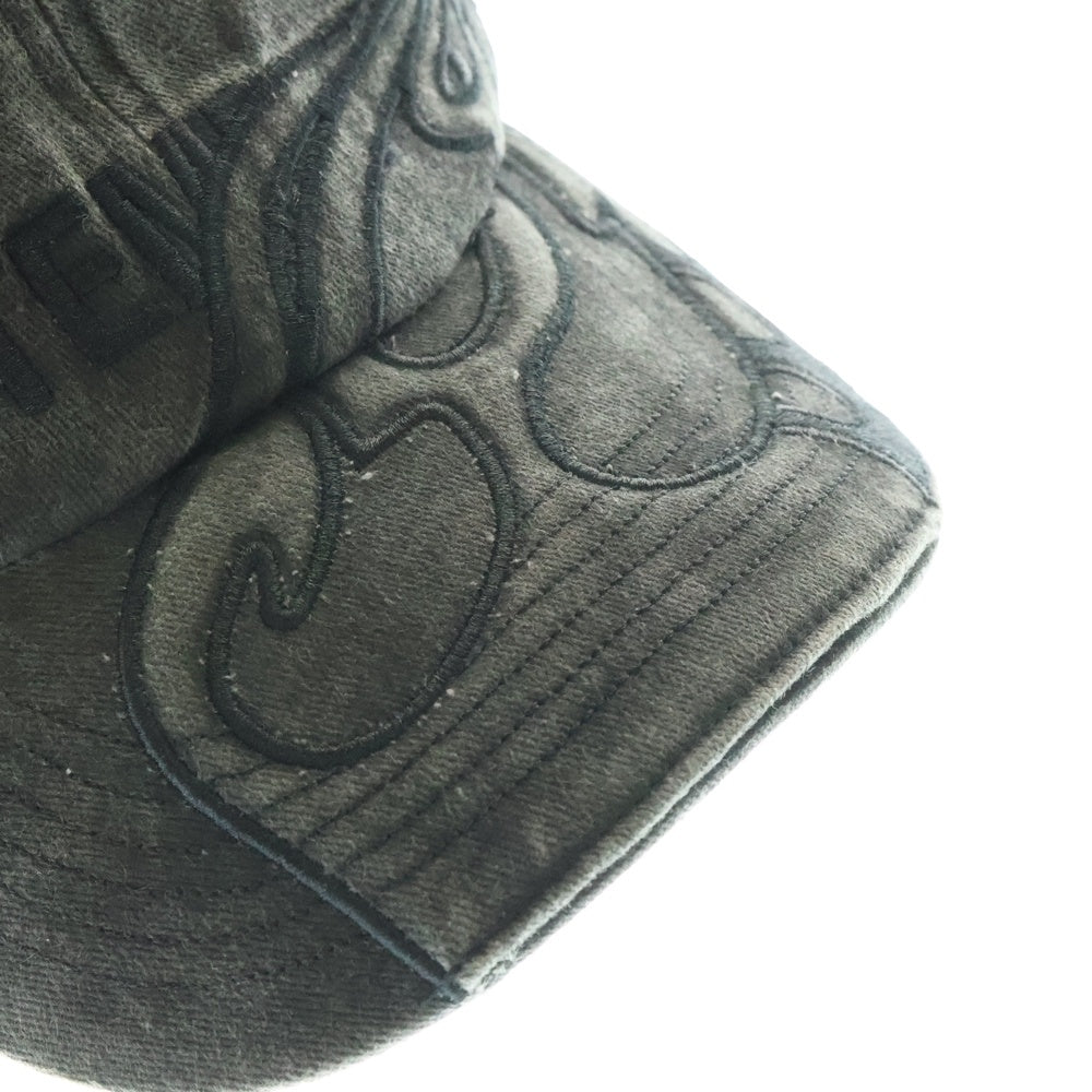 VETEMENTS(ヴェトモン) BLACKOUT FLAME LOGO CAP ブラックアウト フレイム ロゴ キャップ ブラック UE64CA110B