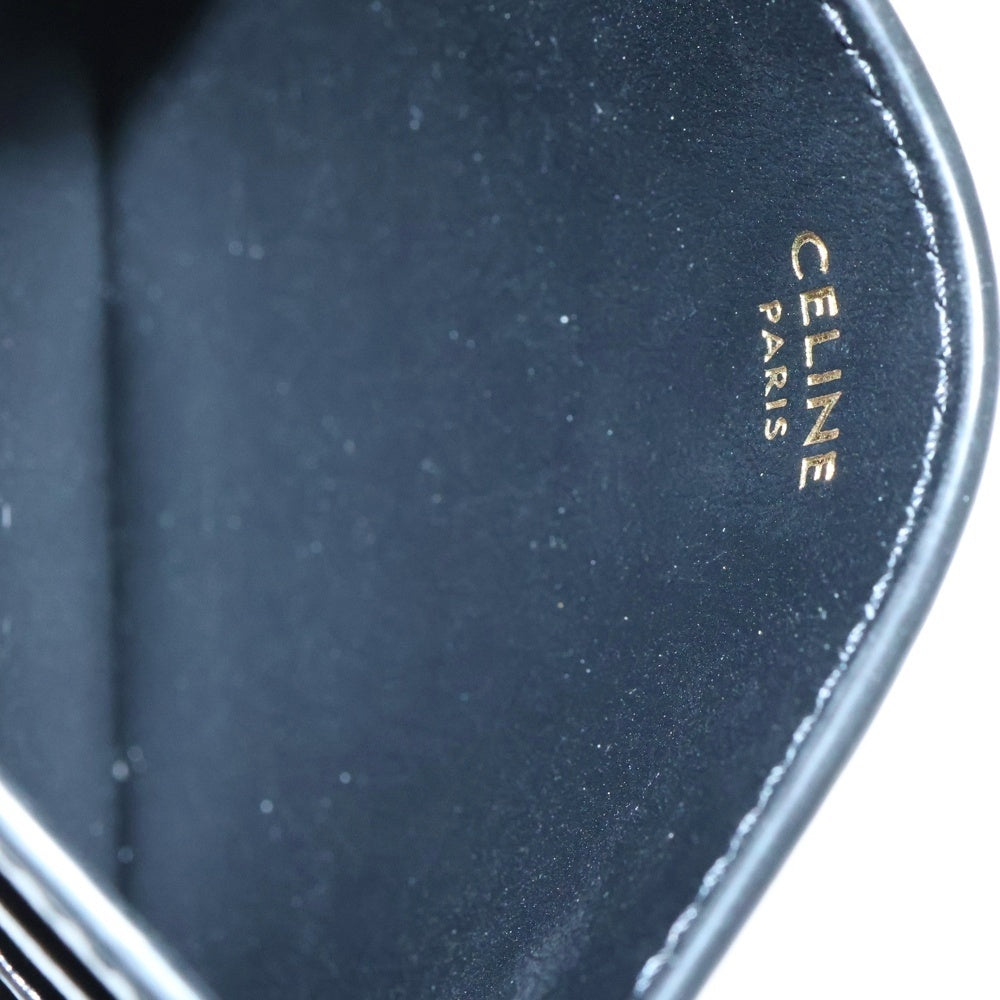 CELINE(セリーヌ) トリオンフ カードホルダー シャイニーカーフスキン カードケース ブラック 10L833DPV.38NO