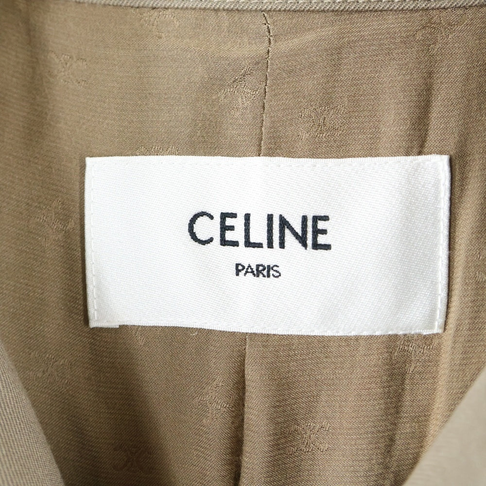 CELINE(セリーヌ) トレンチコート ロングコート ウール コットン ベージュ 2M015982C