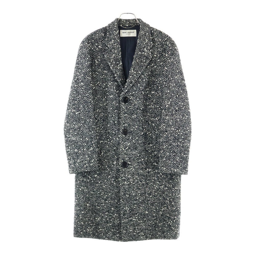 SAINT LAURENT PARIS(サンローランパリ) 14AW ウール ツイードチェスターコート ロングコート 358998 Y957F