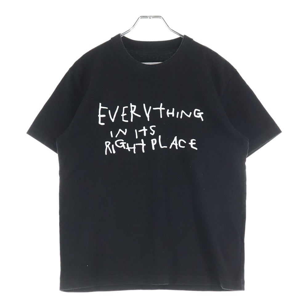 Sacai(サカイ) 23SS Graphic Print T-Shirt グラフィック プリントTシャツ 半袖カットソー フロントデザイン ブラック 23-0629S