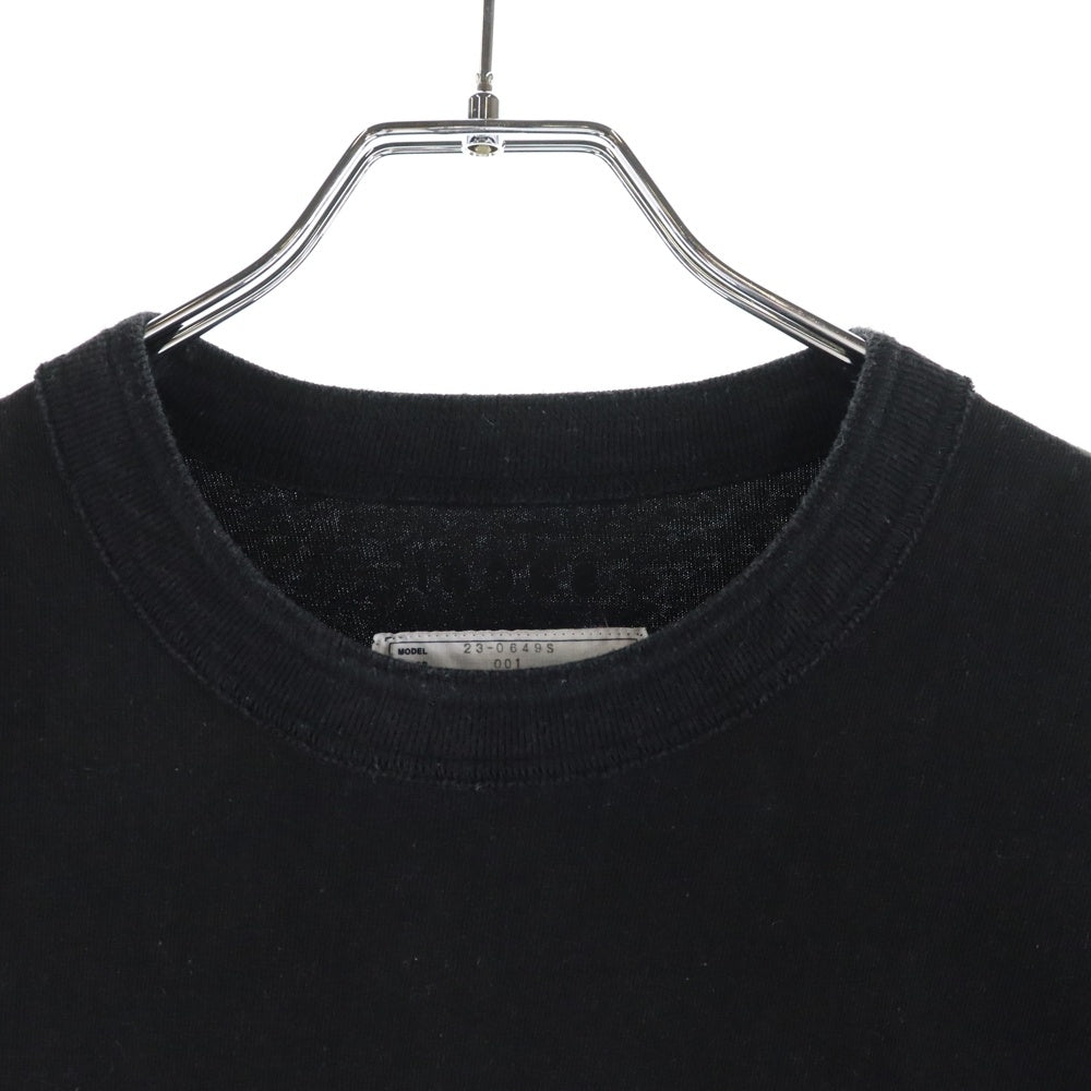 Sacai(サカイ) 23SS Graphic Print T-Shirt グラフィック プリントTシャツ 半袖カットソー フロントデザイン ブラック 23-0629S