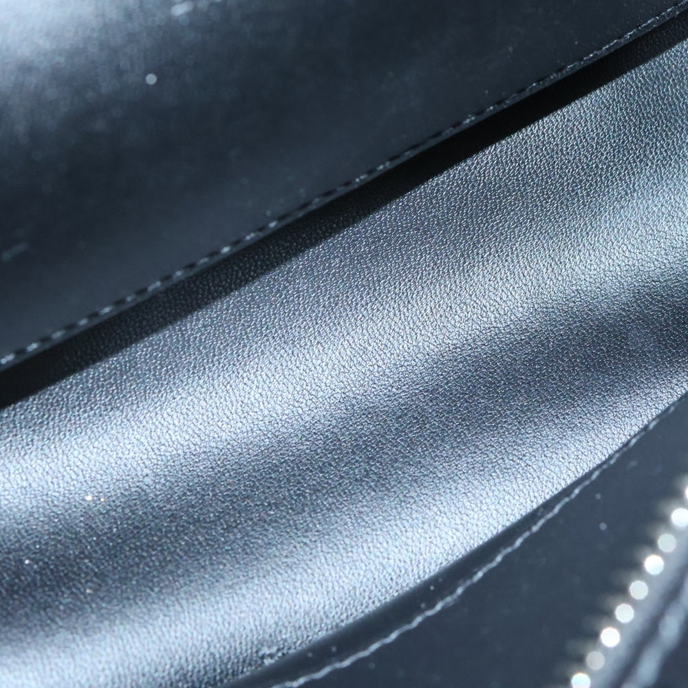 BALENCIAGA(バレンシアガ) バックルロゴ タック レザー ショルダーバッグ ブラック