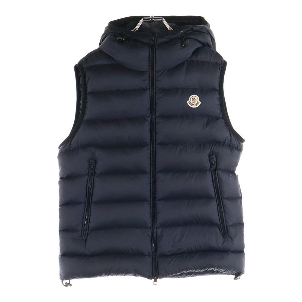 MONCLER(モンクレール) RAY GILET レイ ダウンベスト ジップアップジャケット ダブルジップ 胸ロゴワッペン ネイビー A20914337349 53334