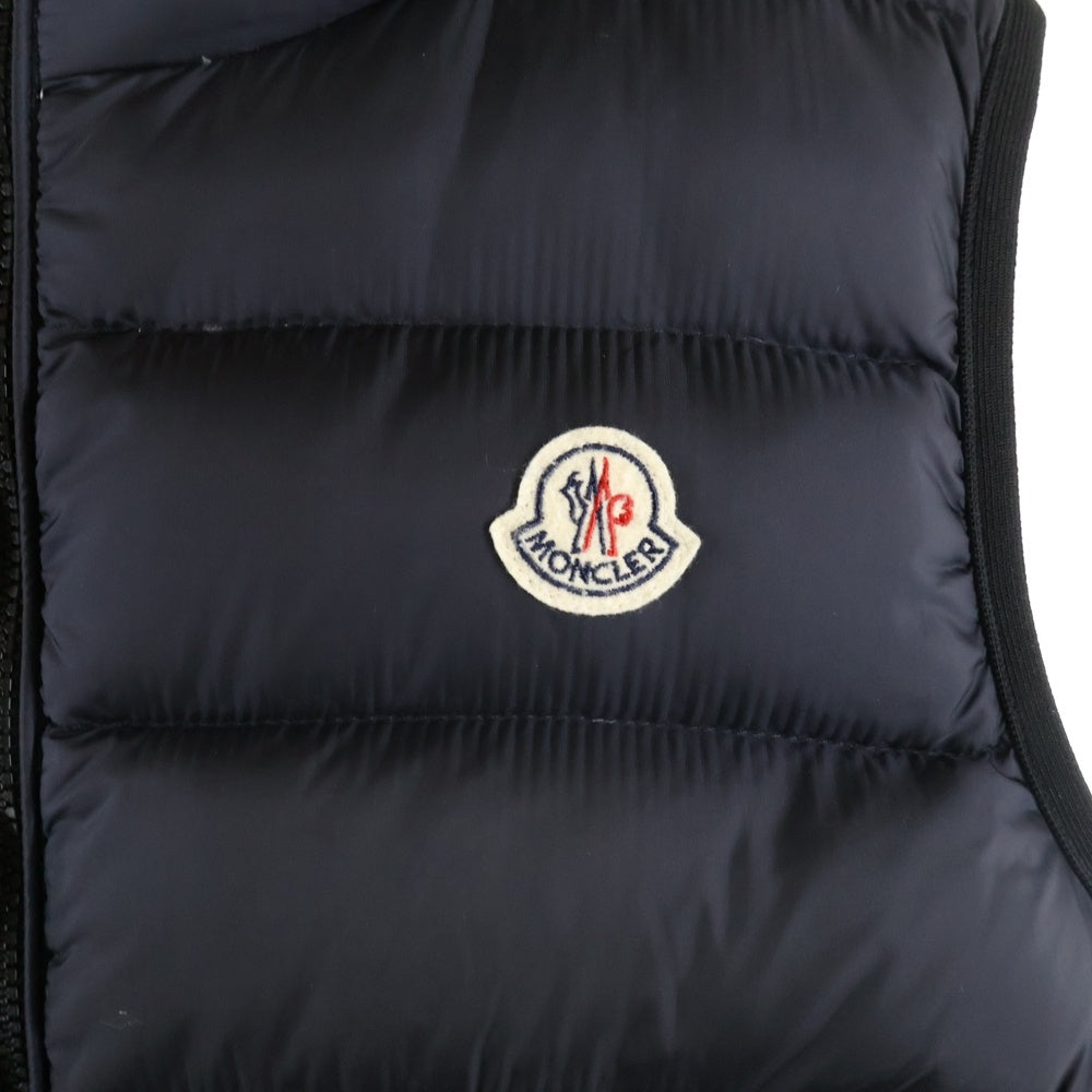 MONCLER(モンクレール) RAY GILET レイ ダウンベスト ジップアップジャケット ダブルジップ 胸ロゴワッペン ネイビー A20914337349 53334