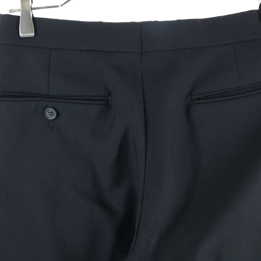 NO BRAND(ノーブランド) 90s MADE IN DOMINICAN REPABLIC 3タック スラックス テーパード ボトム パンツ ブラック