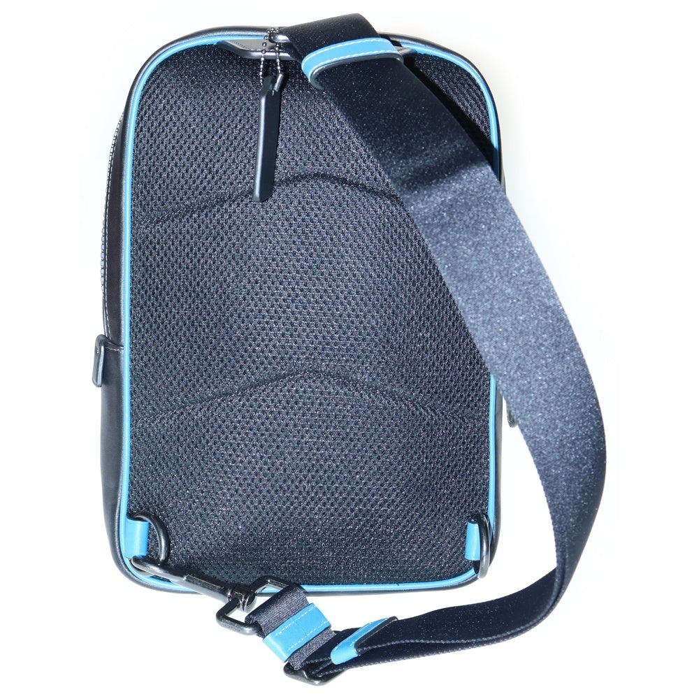 COACH(コーチ) ショルダーバッグ シグネチャー トラック パック スリングパック 肩掛け ベージュ×ブルー CH117