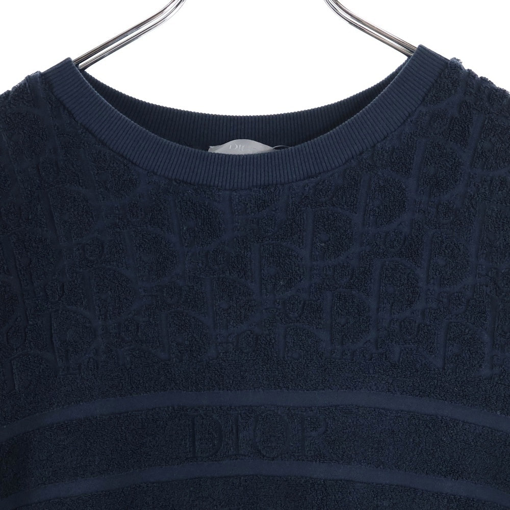 DIOR(ディオール) 20SS Oversized Tee Oblique Motif 943J605E0602 オブリーク総柄 オーバーサイズ Tシャツ 半袖カットソー ネイビー
