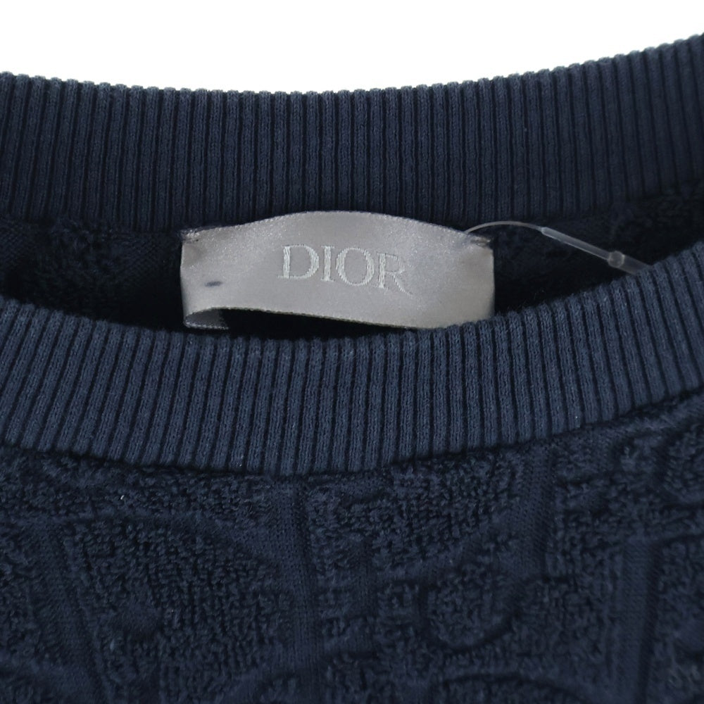 DIOR(ディオール) 20SS Oversized Tee Oblique Motif 943J605E0602 オブリーク総柄 オーバーサイズ Tシャツ 半袖カットソー ネイビー