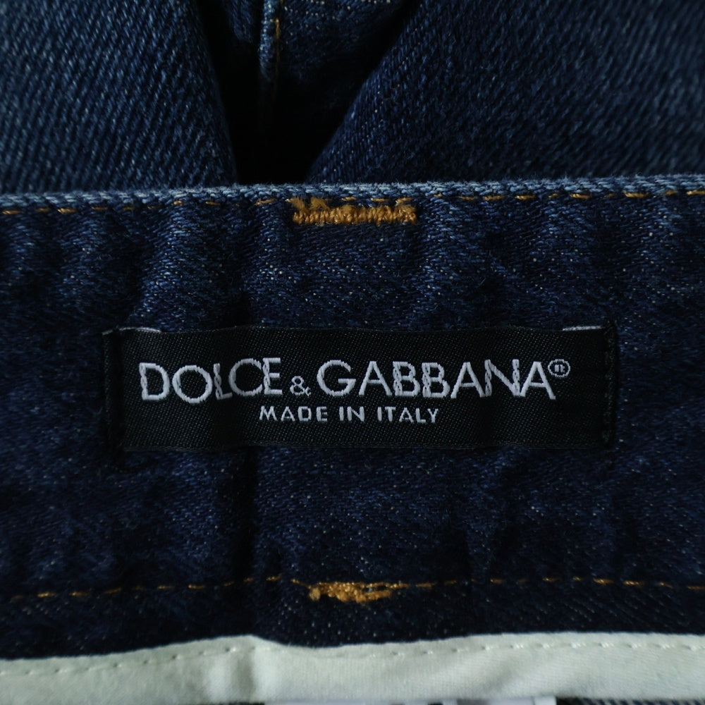 DOLCE & GABBANA(ドルチェアンドガッバーナ) バックバックル ボタンフライ ストレートデニムパンツ インディゴ