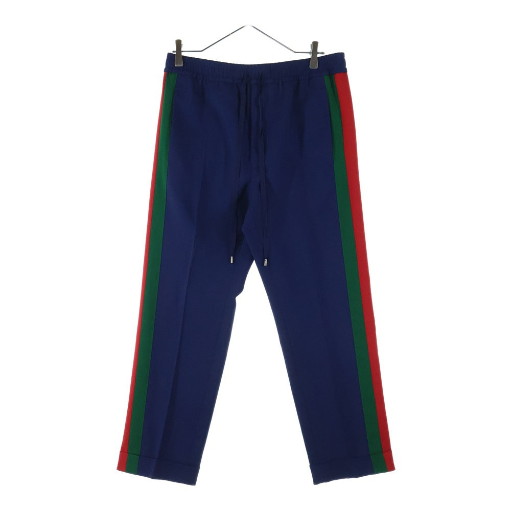 GUCCI(グッチ) 18SS STRIPE CROPPED PANT ストライプ クロップド パンツ ネイビー 493714 Z6903