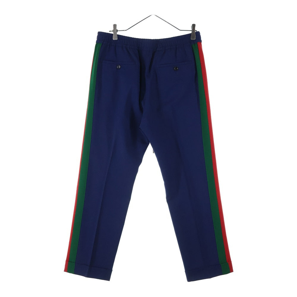 GUCCI(グッチ) 18SS STRIPE CROPPED PANT ストライプ クロップド パンツ ネイビー 493714 Z6903