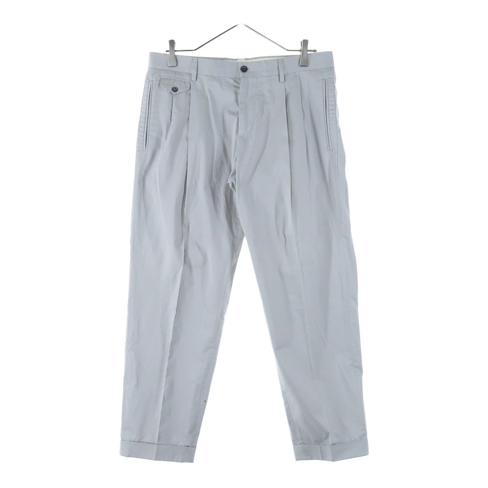 DOLCE & GABBANA(ドルチェアンドガッバーナ) コットン スラックス ストレートパンツ グレー