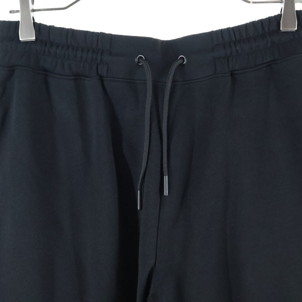 Ferrari(フェラーリ) ロゴラバーワッペン付き ライン スウェットパンツ ブラック