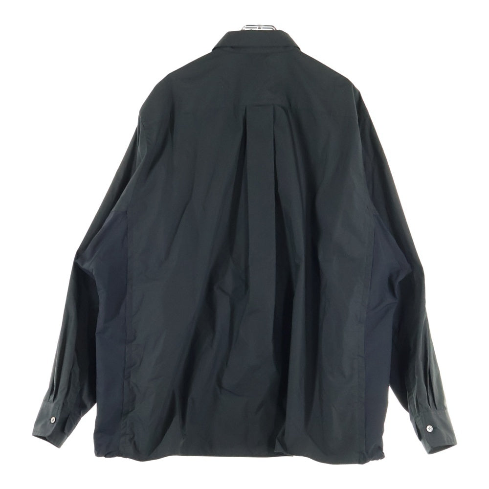 Sacai(サカイ) 22AW COTTON L/S SHIRT コットン 長袖シャツ ブラック 22-02849M