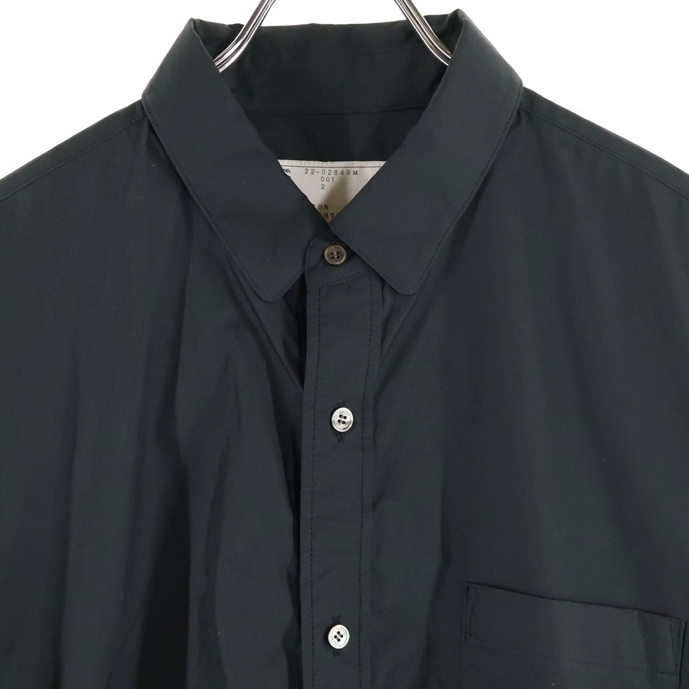 Sacai(サカイ) 22AW COTTON L/S SHIRT コットン 長袖シャツ ブラック 22-02849M