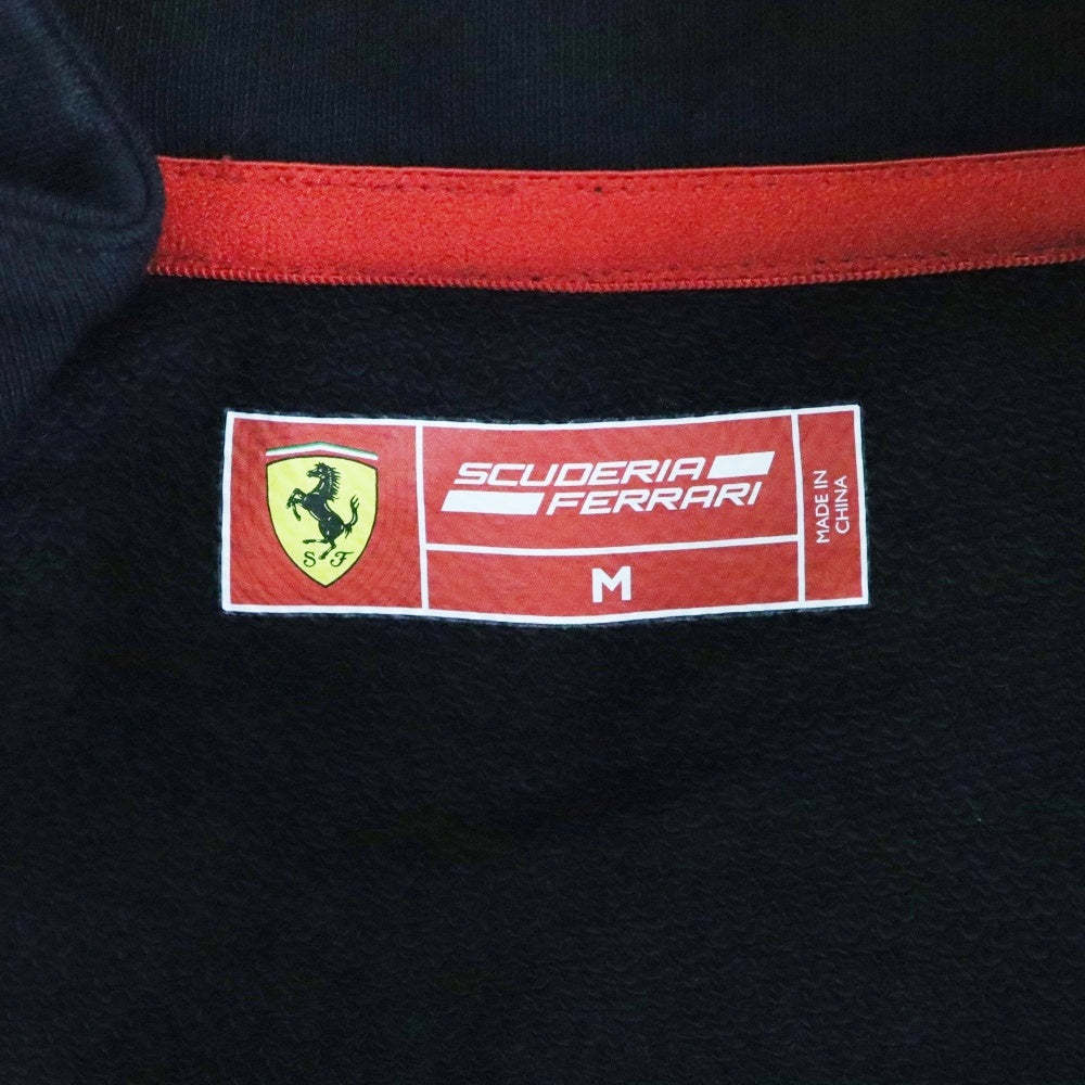 Ferrari(フェラーリ) ロゴラバーワッペン サイドライン トラックジャケット ブラック