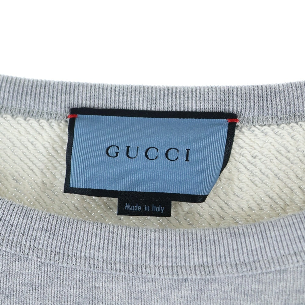 GUCCI(グッチ) シェリーライン クルーネック 長袖スウェット トレーナー グレー 559857 X3013