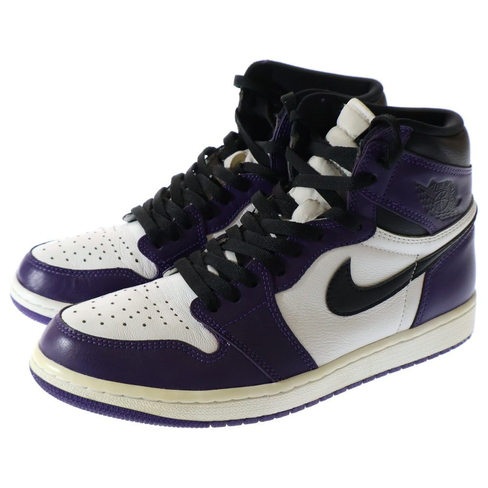 NIKE(ナイキ) AIR JORDAN 1 RETRO HIGH OG COURT PURPLE 555088-500 エアジョーダン1 コートパープル ハイカットスニーカー ホワイト/パープル US9/27.0cm