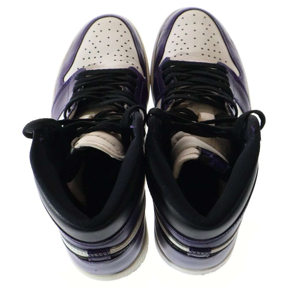 NIKE(ナイキ) AIR JORDAN 1 RETRO HIGH OG COURT PURPLE 555088-500 エアジョーダン1 コートパープル ハイカットスニーカー ホワイト/パープル US9/27.0cm