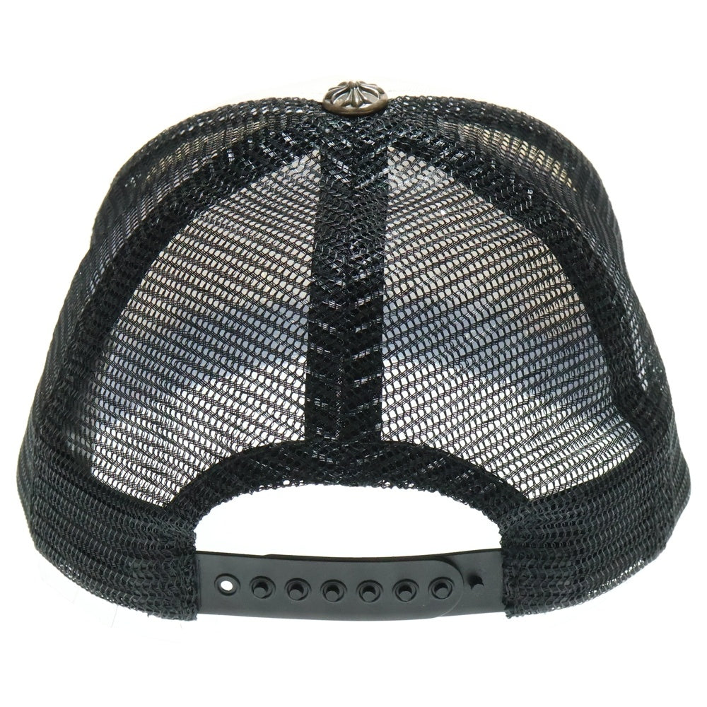 CHROME HEARTS(クロムハーツ) TRUCKER CAP トラッカーキャップ FUCK刺繍パッチクロスボール付メッシュキャップ 帽子 ブラック ホワイト