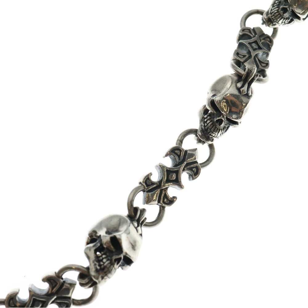 CRAZY PIG(クレイジーピッグ) SKULL & LINK WALLET CHAIN スカル&リンク ウォレットチェーン ウォレット側カラビナ シルバー #415