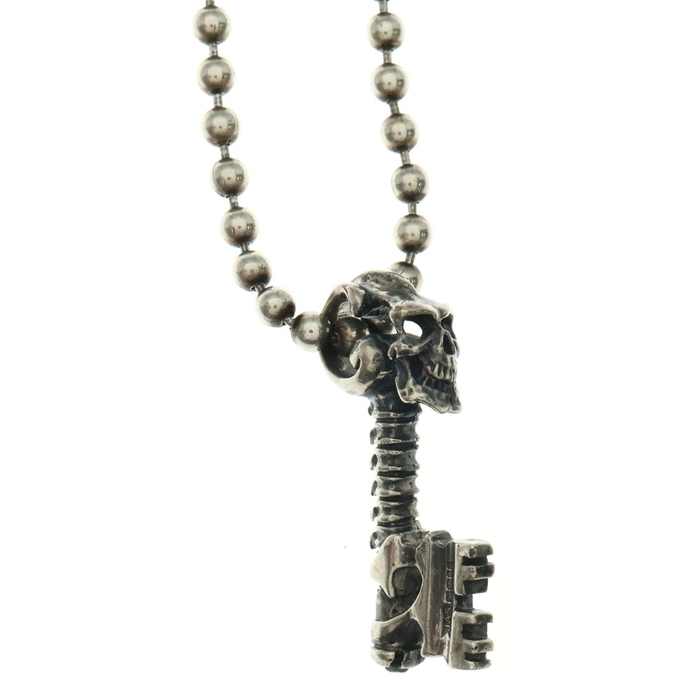 CRAZY PIG(クレイジーピッグ) SKULL KEY PENDANT スカルキー ペンダント ボールチェーン シルバー #785