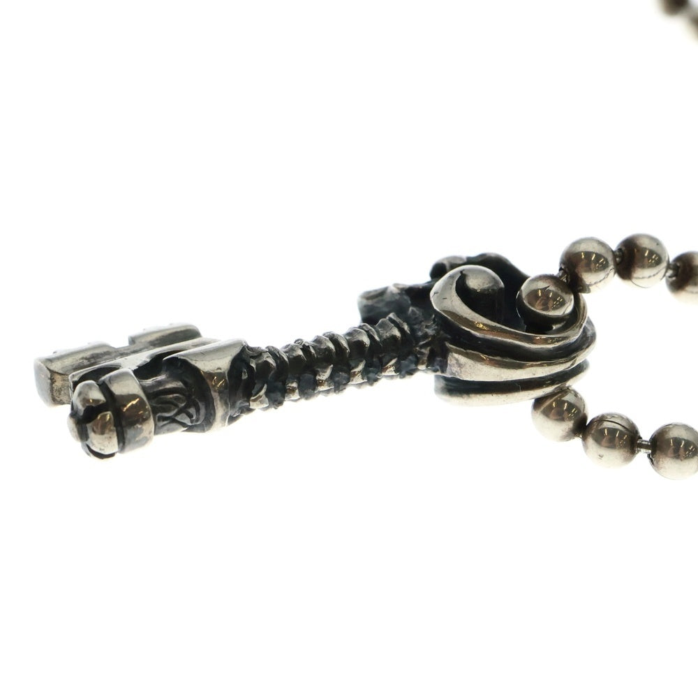 CRAZY PIG(クレイジーピッグ) SKULL KEY PENDANT スカルキー ペンダント ボールチェーン シルバー #785