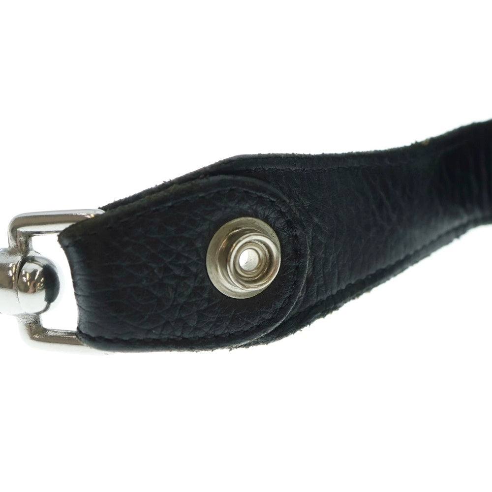 Travis Walker(トラヴィスワーカー) LEATHER (COW HIDE) TENDER WHITE BRASS KEY WITH SNAP キーリング レザー テンダー ホワイト ブラス キー ウィズ スナップ スナップボタン ブラック