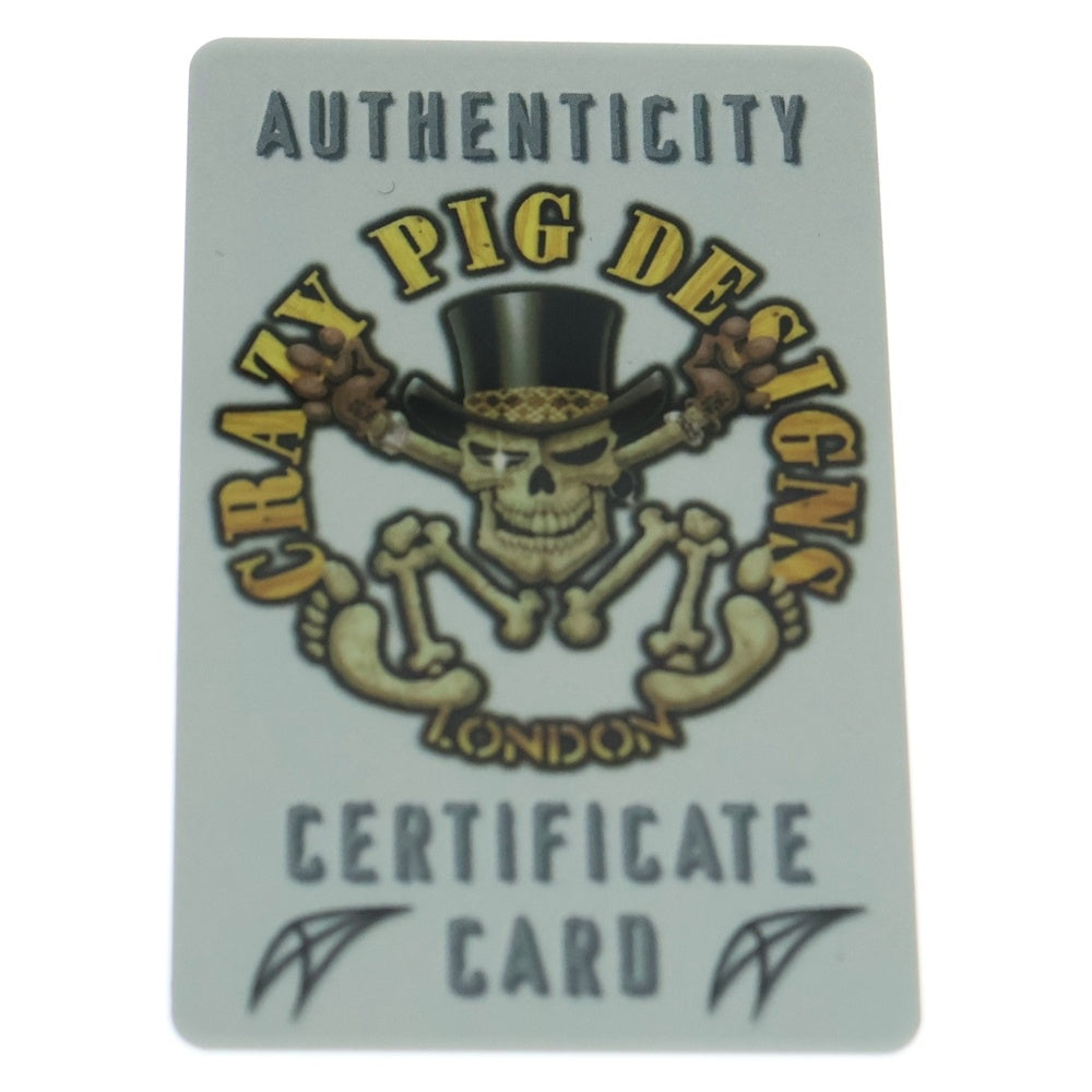 CRAZY PIG(クレイジーピッグ) CRYSTAL SKULL RING クリスタル スカル リング シルバー