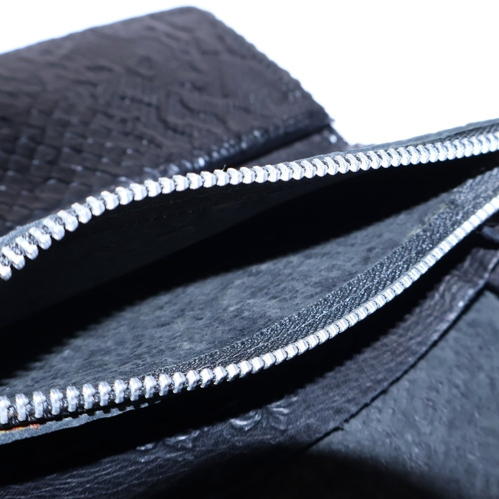 CRAZY PIG(クレイジーピッグ) WALLET BK TEXTURED SNAKE ロングウォレット テクスチャード スネーク ヘビ ブラック