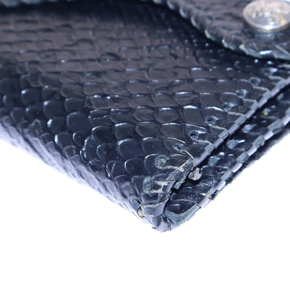 CRAZY PIG(クレイジーピッグ) WALLET BK TEXTURED SNAKE ロングウォレット テクスチャード スネーク ヘビ ブラック