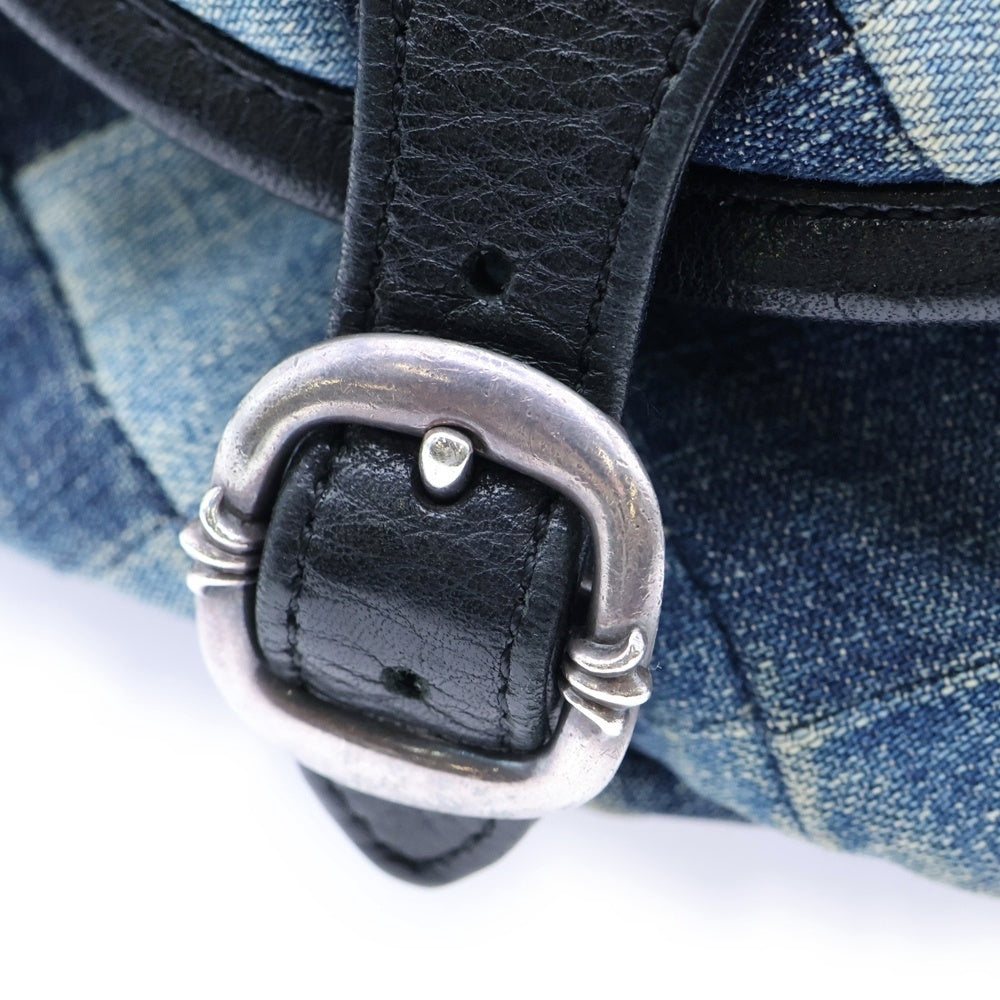 CHROME HEARTS(クロムハーツ) SNAT PACK mini スナットパックミニ ダガージップ ガンスリンガーベルト デニムウエストバッグ インディゴ