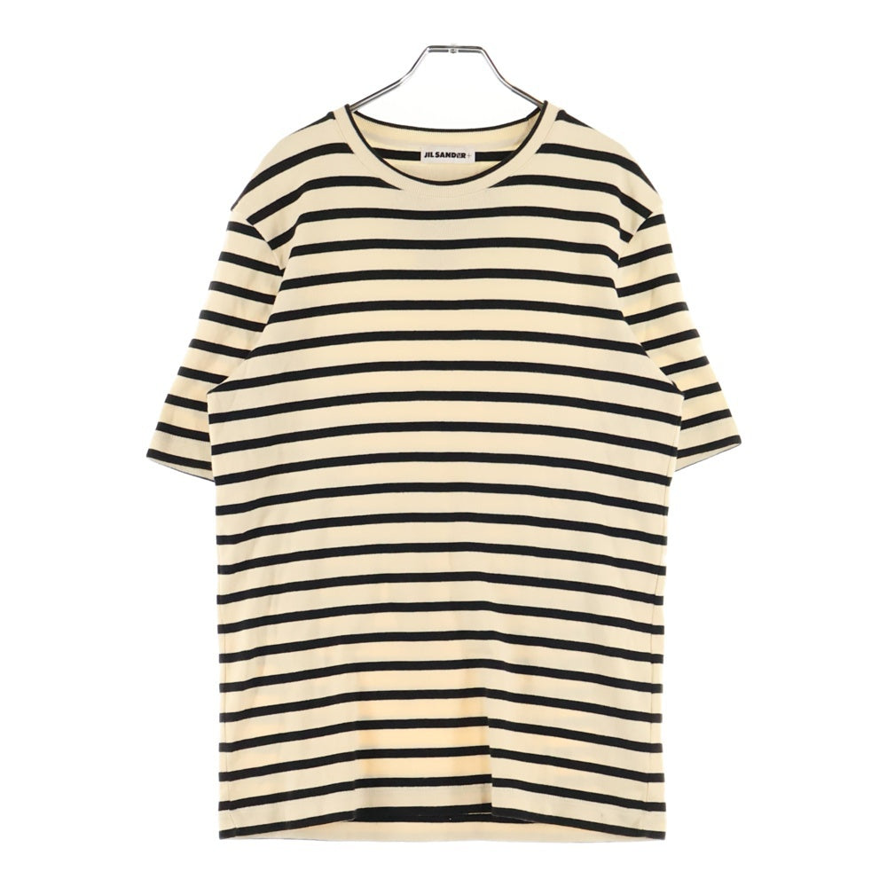 JIL SANDER +(ジルサンダープラス) HORIZONTAL STRIPE Tシャツ 半袖 クルーネック アイボリー JPUU707536 MU247518