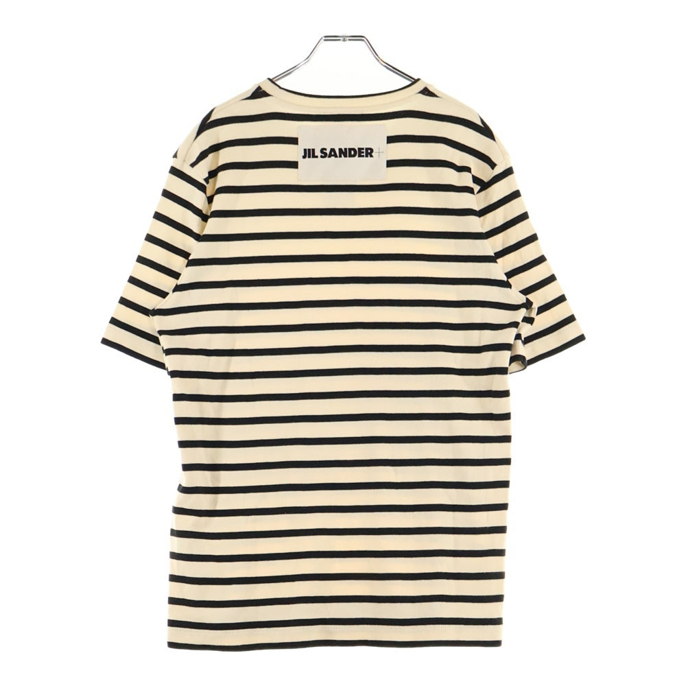JIL SANDER +(ジルサンダープラス) HORIZONTAL STRIPE Tシャツ 半袖 クルーネック アイボリー JPUU707536 MU247518