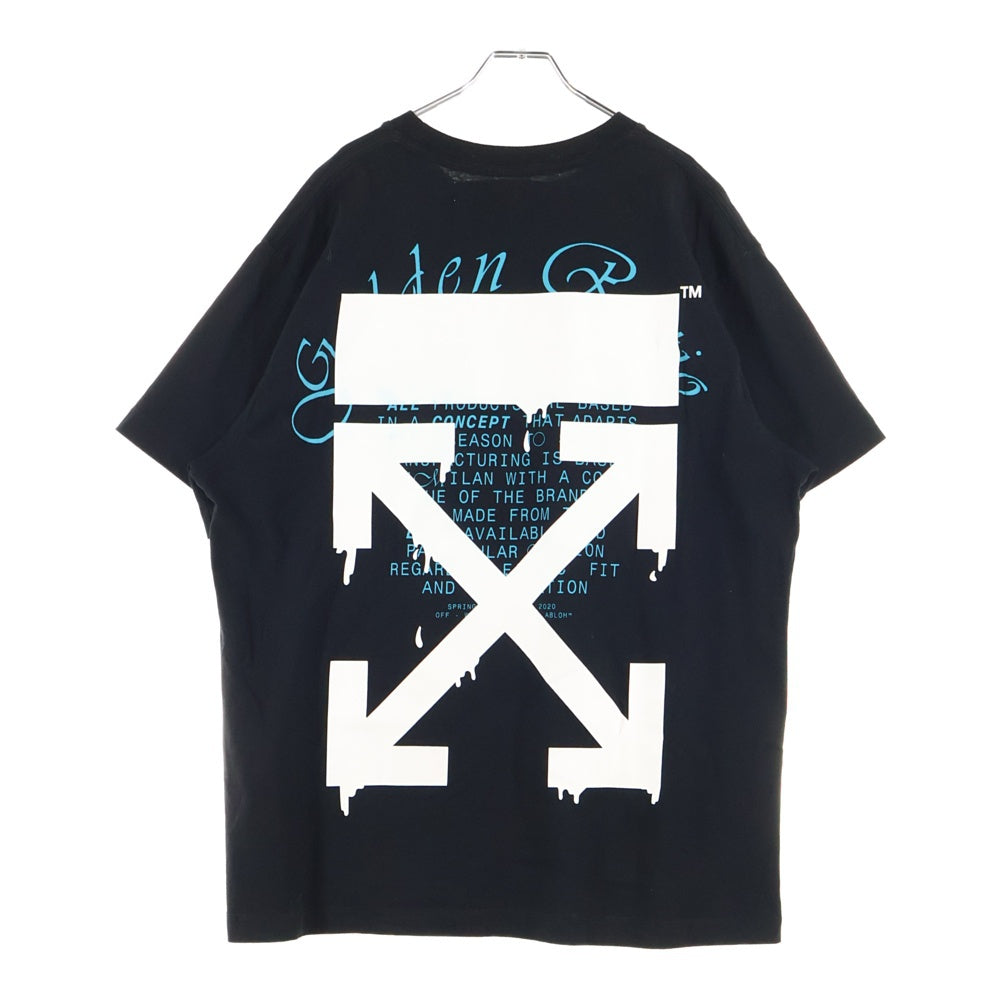 OFF-WHITE(オフホワイト) 20SS Dripping Arrows T-Shirt ドリッピング アロー 半袖Tシャツ ブラック OMAA038R20185005