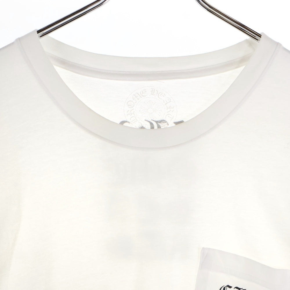 CHROME HEARTS(クロムハーツ) Vertical Logo Tee ヴァーティカルロゴ 長袖Tシャツ 胸ポケットロゴ バックロゴ カットソー ホワイト 2212-304-0242