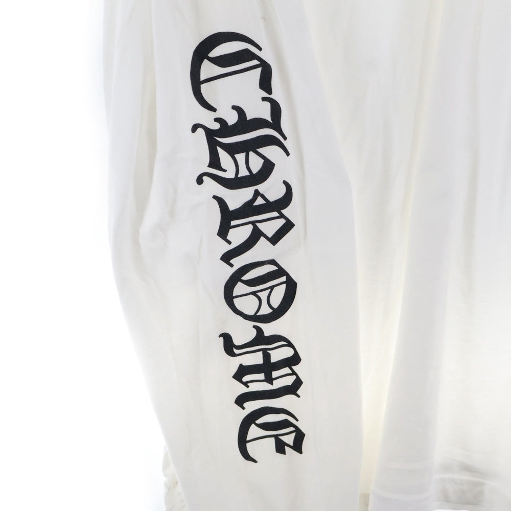 CHROME HEARTS(クロムハーツ) Vertical Logo Tee ヴァーティカルロゴ 長袖Tシャツ 胸ポケットロゴ バックロゴ カットソー ホワイト 2212-304-0242