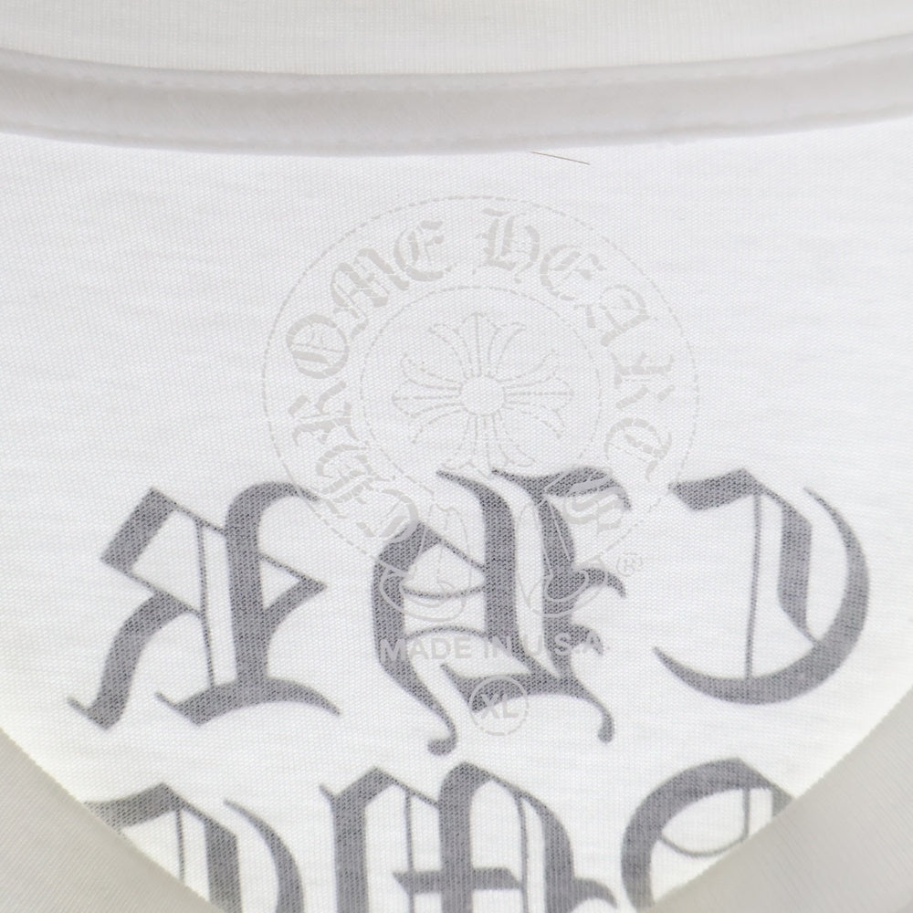 CHROME HEARTS(クロムハーツ) Vertical Logo Tee ヴァーティカルロゴ 長袖Tシャツ 胸ポケットロゴ バックロゴ カットソー ホワイト 2212-304-0242